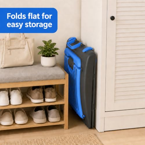 Foldable Portable Pet Carrier, Cat Carrier with Opening Door | Hard-Sided Travel Cat Carrier for Cats & Small Pets up to 25lbs, Blue - color: Blue