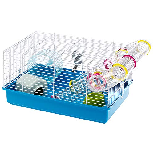 Ferplast Paula Small Hamster Cage | Fun & Interactive Cage Measures Measures 18.11L x 11.61W x 9.6H & Includes All Accessories - style: Paula Hamster Cage