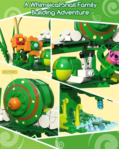 3-in-1 Frog, Turtle & Snail Family Building Set, Creative Animal Toy | Build & Rebuild 3 Cute Animal Designs From One Building Set, Birthday Gift for Girls and Boys Ages 6+, 884 Pieces