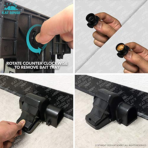 Kat Sense Covered Rat Trap & Chipmunk Trap, Prevents Accidental Triggering with Tunnel Design, Quick Action Pest Control Device, Indoor Outdoor Mouse Trap, Reusable Snap Style Rodent Control