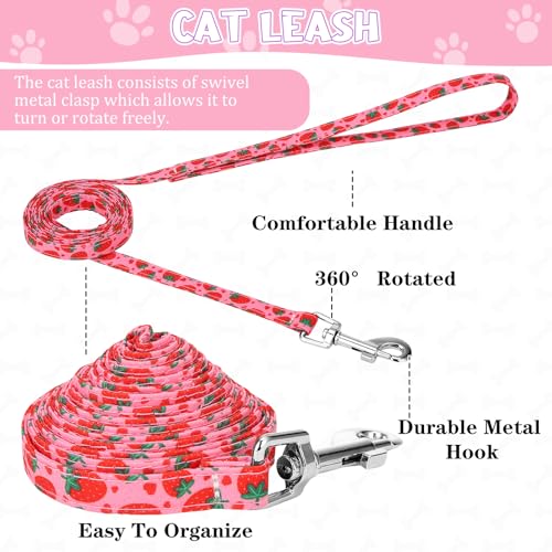2 Pack Cat Harness and Leash Escape Proof Adjustable Cat Harness with Leash | Lightweight Soft and Comfortable for Small Medium Cats Safe Walking and Travel - color: Pink,Green