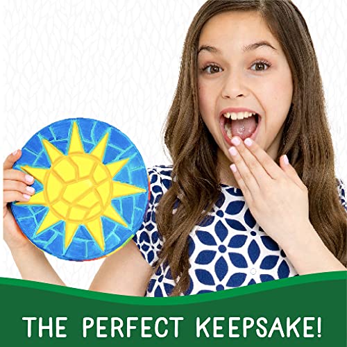 Creative Roots Mosaic Turtle, Hedgehog, & Sun - 3-Pack 7-Inch Ceramic Stepping Stones & 6 Vibrant Paints, Paint Your Own DIY Stepping Stones for Kids Ages 8+ - style: 3 Pack Animal