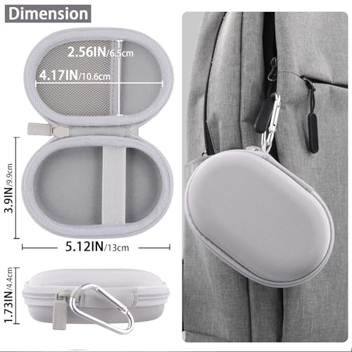 co2CREA Hard Case for Logitech Pebble M350/M350s/M355/i345 Mouse, Off White | Travel Protection, Soft Anti-Static Lining, Hard EVA Shell, Shockproof Dustproof Water Resistant - color: Off White Case