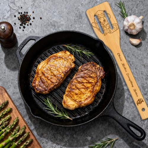 GLOBLELAND 6 Pcs Cartoon Mice Wooden Spoons Utensil Set Cheese Bamboo Carving Kitchen Cooking Utensils Cute Animals Wooden Engraved Cooking Spatula Set for Kitchen Fun House Warming Gift - color: Mice
