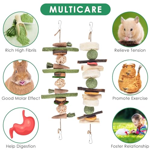 KATUMO Rabbit Chew Toys, 134 PCS DIY Hamster Chew Toys Kit Bunny Teeth Care Molar Ideal for Rabbit, Guinea Pig, Chinchilla, Hamster, Squirrel, Gerbils Etc Small Rodent Pets' Teeth Grinding - style: 134 PCS