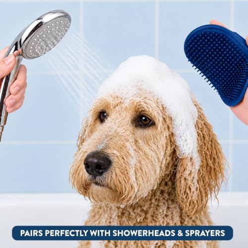 Bodhi Dog Shampoo Brush - Pet Grooming & Bath Supplies for Dogs and Cats - Bath Brush for Long & Short Hair - Premium Scrubber for Shower, Showerhead, Sprayer & Bathing (One Pack, Yellow) - color: Yellow, size: 1 Pack