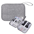 Organizer Case Small Electronic Devices USB Charger Accessories Mouse Phone Cable SD Power Bank Earphone - color: Medium-Grey