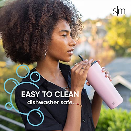 Simple Modern Insulated Tumbler with Lid and Straw | Iced Coffee Cup Reusable Stainless Steel Water Bottle Travel Mug | Gifts for Women Men Her Him | Classic Collection | 20oz | Canary - color: -Canary, size: 20 Ounces