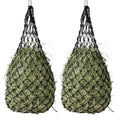 2-Pack Heavy Duty Hay Bags, Slow Feeder for Horses & Goats with 2-Inch Holes, Adjustable Drawstring Hay Net to Reduce Waste & Improve Digestion for Stall, Trailer, Pasture