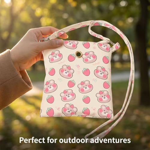 Small Pet Carrier Bag with Soft Minky Dot Lining, Breathable & Waterproof Travel Pouch for Leopard Geckos, Hamsters, Small Reptiles and Small Animals –All-Season Use - color: Red