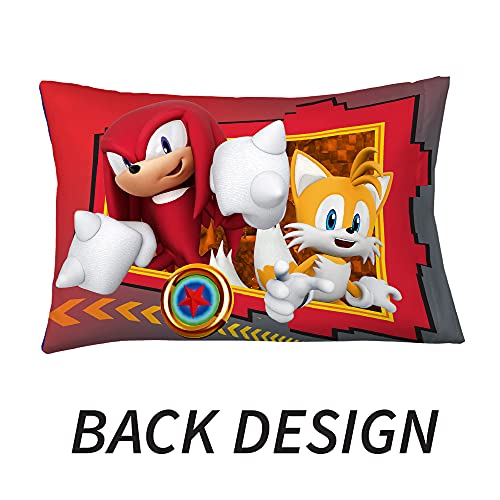 Franco Kids Bedding Super Soft Microfiber Reversible Pillowcase, 20 in x 30 in, Sonic The Hedgehog - color: Sonic the Hedgehog