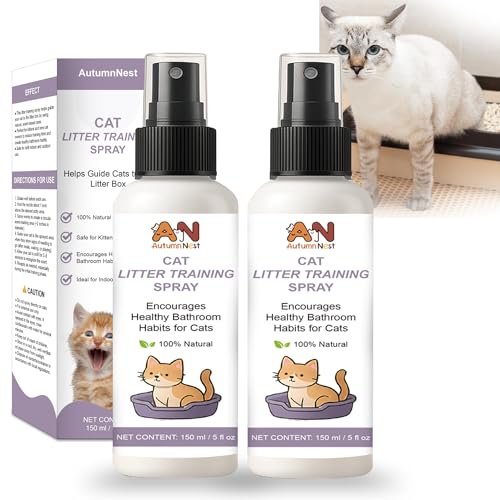 Cat Litter Training Spray, 2 Pack, 300ml Litter Box Attractant Spray | 2-pack attractant helps guide cats and kittens to the litter box during training, retraining, and new-home transitions. - color: 2 pack Cat Litter Training