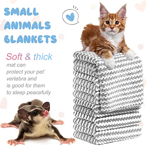 Moukeren 20Pcs Guinea Pig Fleece Bedding Blankets Bulk Washable Small Animal Fleece Cage Liners Pet Wash Cloth Sleeping Mat Cover for Hamster Chinchilla Rabbit Hedgehog(Light Gray, 14 x 30 Inch) - color: Light Gray, size: 14 x 30 Inch, style: Modern