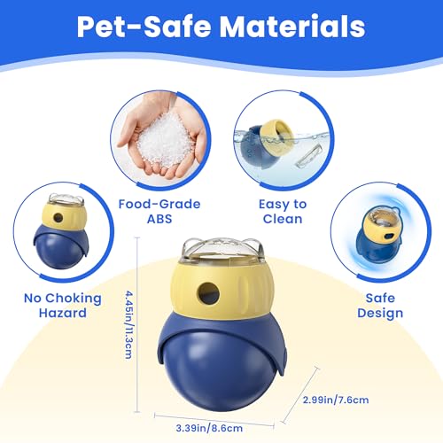 Cat Interactive Puzzle Toy, Adjustable Treat Dispenser | Cat Toys for Indoor Cats, Safe Enrichment Toy for IQ Training, Mental Stimulation, Boredom Relief, Great Gift