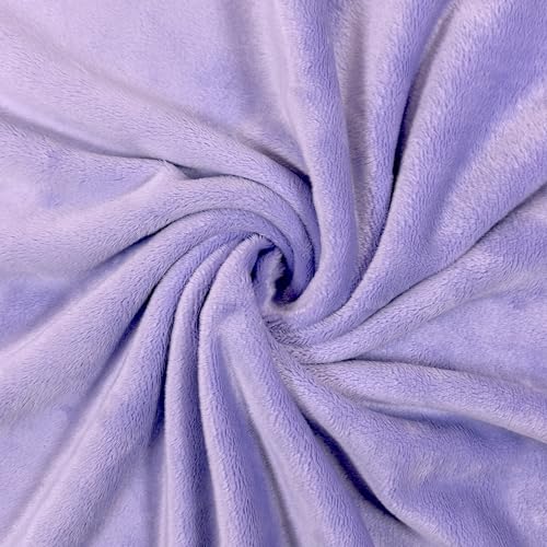 Barcelonetta | Minky Fabric | Plush, Super Soft, Cuddle | Solid Minky | by The Yard | 60" Wide | Baby Blanket, Change Station Cover, Pillow, Scarf, Beanie (Lilac, 1 Yard) - color: Lilac, size: 1 Yard