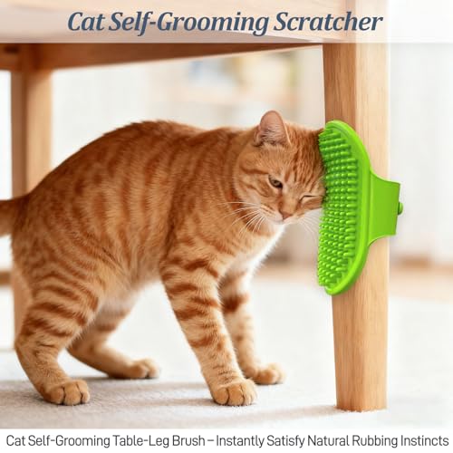 2-Pack Pet Grooming Bath Brush Set for Dogs & Cats, Soft Rubber Shampoo Massage Comb with Adjustable Ring Handle