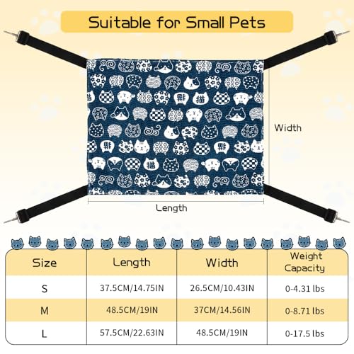 Ferret Cage Kitten Bed Cat Hammock Ferret Hammock Guinea Pig Hammock Rat Hammock Ferret Bed Chinchilla Hammock Hamster Hammock Small Animal Hammock Ferret Bed Cat Swing Kitten Accessories Kitten Cage - color: Blue, size: Small