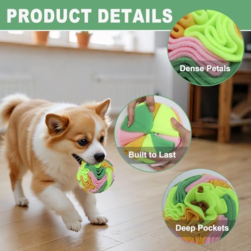 Vibrant Snuffle Ball for Dogs, Playful Color-Mix Slow Feeder Toy, Eye-Catching Interactive Puzzle for Mental Enrichment, Indoor Fun for Small Medium Large Dogs - color: Multi-colored, size: Medium