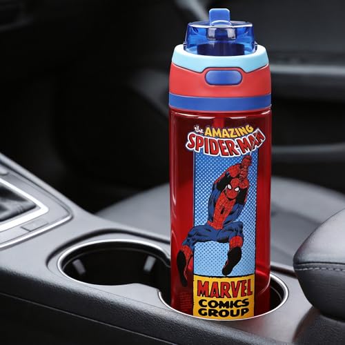 Bioworld Spider-Man Classic The Amazing Spider-Man Red 24 Oz Plastic Water Bottle With Dual Spout Lid - color: The Amazing Spider-Man Red