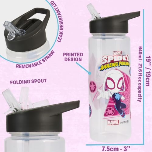 Get Trend Ghost Spider Girls Lunch Box 3Pc Set | Kids Insulated Lunch Bag with BPA-Free Water Bottle and Bento Box, Back to School Gifts for Girls - color: Multicolor Ghost Spider