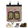 RIOUSSI Guinea Pig Hay Feeder, Hanging Rabbit Hay Feeder Bag. LittleFlowers | Upgraded Double Layer Fabric | Bite Resistant | Cleaner Hay & Less Mess | Small Animal Hay Holder for Bunnies & Chinchillas - color: Littleflower
