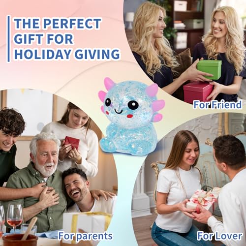 4Pcs Axolotl Squeeze Toy, Slow Rise Stress Toy Relief Sensory Toy | Cute Squeeze Anxiety Pressure Ball, Portable Calming Fidget Toy for ADHD Autism, Gift Box Packed - color: 4 Pack Axolotl