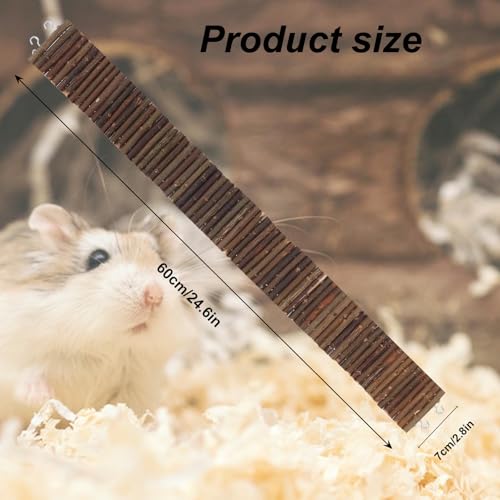 Gvhntk Hamster Wooden Suspension Bridge Rat Climbing Bendable Wooden Ladder Small Animals Arch Bridge Toys for Hamsters Mouse Rat Chipmunk Pig Gerbils Mice Other Small Rodents Animals(25.6L x 2.8W)