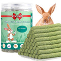YIXUND Timothy Hay Sticks Treats for Rabbits & Other Small Pets - 40pcs Natural Handmade Chew Toys