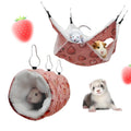 Rat Ferret Hammock Toys Cage Accessories, Guinea Pig Hideout Tunnel, Warm Bed for Rat Ferret Guinea Pig Sleep Hide and Play (2.Hammock+Tunnel) - color: 2.Hammock+tunnel