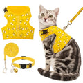 BINGPET Cat Harness and Leash Set, Escape Proof and Adjustable, X-Large | Step-in Vest, Lightweight Soft Breathable Mesh, Hook & Loop, Easy Control for Puppy Large & Extra Large Cats Walking Travel - color: Bee, size: X-Large