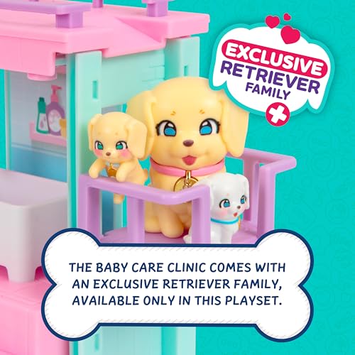 Little Live Pets Mama Surprise Families Pet Vet Playset, Baby Care Clinic Animal Hospital Play Set, 3 Puppies, Accessories, Vet Toys for Kids 5+ | Baby care clinic animal hospital play set, 3 puppies, accessories, vet toy, toys for girls and boys, screen-