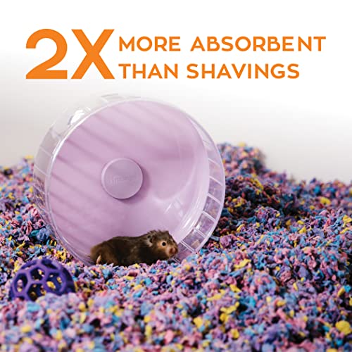 Carefresh Confetti Small Pet Bedding, 99% Dust-Free Natural Paper with Superior 10 Day Odor Control & Absorption for Guinea Pigs, Hamsters, 50L, (Pack May Vary) (L0410) | 2X more absorbent, 99% dust free, odor control, Biodegradable and compostable, For h