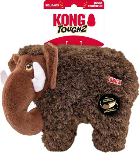KONG Toughz Durable Plush Dog Toy - Long-Lasting Soft Chew Toy for Aggressive Chewers, Safe & Interactive for Dogs (Mammoth) - style: Mammoth