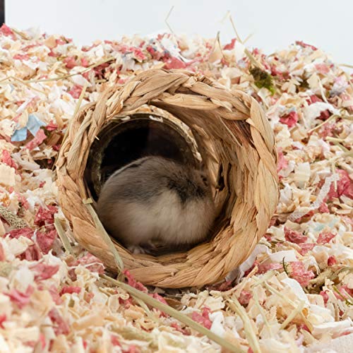 Niteangel Creative & Composable Hamster Tunnel: Edible Water Hyacinth & DIY | Mimic Wild Underground Habitat & Build Unique Burrow as Hideout for Small Sized Animals Like Hamsters Mouse Gerbils Mice - size: SHLD