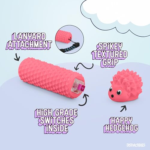 Hedgy - The Hedgehog Sensory Pain Stim Fidget Clicker, Spike Textured for Stress Relief, Focus and Concentration (Pink) - color: Pink