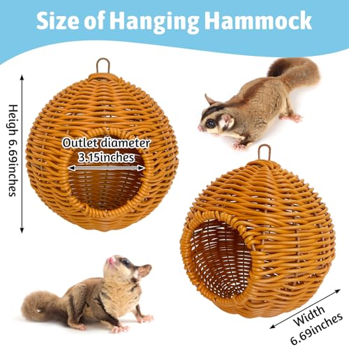 BNOSDM Sugar Glider Pouch, Pet Glider Cage Sleep Bag Squirrels Playing Hideout Hanging Hammock with Warm Cotton Pad Small Animal Cage Accessories for Marmosets Hamsters - color: 3.Half-Round style
