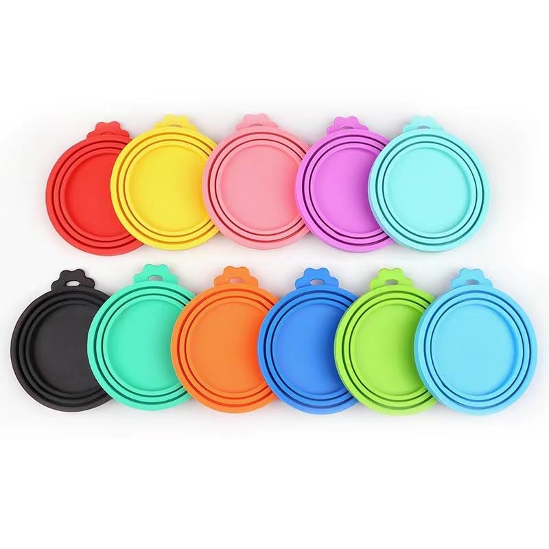 2 Packs Pet Food Cans Lids,Cute Can Lid Dishwasher Safe, Can Covers Most Standard Size Dog and Cat Canned(red) - color: red