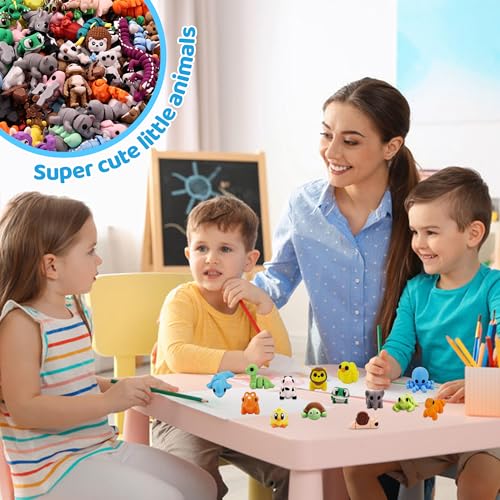 35 PCS Mystery 3D Printed Animal Figurines Flexible Articulated Toys | Includes 35 Randomly Selected Mini Animal Figurines from 300 Unique Styles, Party Favors, Classroom Rewards, Treasure box - style: Animal E