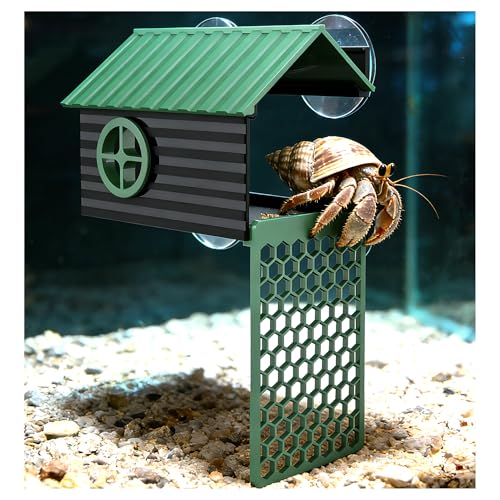 Multi-Functional Hermit Crab Hideaway | Hermit Crab Foraging cave with Ladder | Hermit Crab Climbing wall Toy | Hideout Decoration Accessories Also Suitable for Lizards and Tarantulas