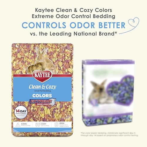 Kaytee Clean & Cozy Colors, Small Animal Bedding with Extreme Odor Control, Sunset, 24.6 Liters - color: Sunset, size: 24.6 Liter