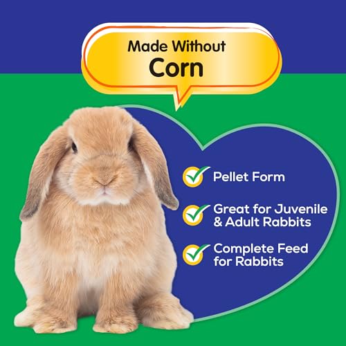 Small World Rabbit Food, Complete Pelleted Feed, High Fiber Food, 10 lb | Bunny Food, Rabbit Pellets, High Fiber Diet, Digestive Support, Essential Vitamins & Minerals, Daily Nutrition, Rabbit Food - size: 10 Pound (Pack of 1)