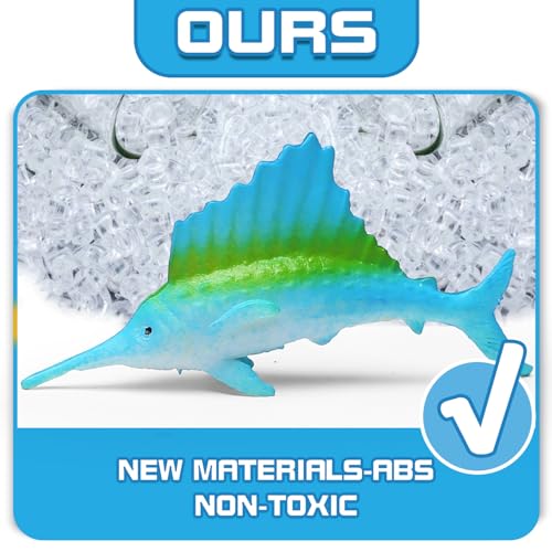 52 Pack Ocean Animal Toys for Kids, Mini Sea Creature Figures | Realistic sea life figures for bath play, water tables, sensory bins, school projects, party favors, and cake toppers