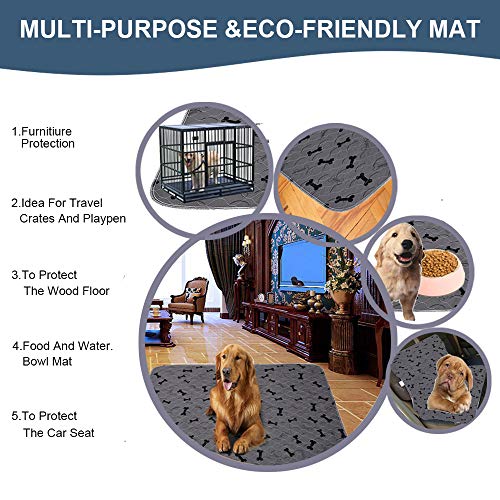 Washable Dog Pee Pads with Free Grooming Gloves,Non Slip Dog Mats with Great Urine Absorption,Reusable Puppy Pee Pads for Whelping,Potty,Training,Playpen - size: 36x41 Inch (Pack of 2)