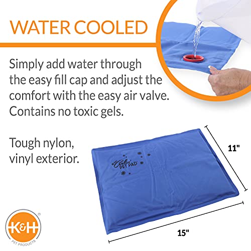 K&H Pet Products Coolin' Pet Pad Blue Small 15 X 11 Inches - size: Small (11 in x 15 in)