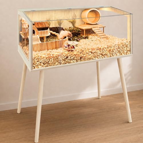 PROLEE Hamster Cage with Legs, Guinea Pig Cages Chew Proof, Hamster House, Hamster Cages and Habitats, Small Animal Cage, 48" L x 20" W x 47.5" H - size: 48.0"L x 20.0"W x 47.5"H