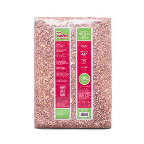 PETSPICK Red Cedar Pet Bedding for Dogs, Horses, Stalls and Kennels, 24 L | Red cedar bedding provides a natural layer for dogs, horses, stalls, kennels and animal areas; 24 L package. - size: 24L