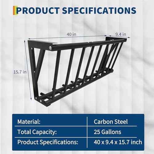 Garvee Hay Feeder for Horses, 40'' Long Hay Rack | with 25 Gallon Large Capacity, Heavy Duty Carbon Steel Wall Mounted Feeder Rack for Horses, Goats, Sheep in Stable and Farm - size: 40 inch