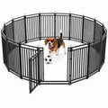Thickened Outdoor Dog Fence, 32" H, 16 Panels for Yard & Camping | Easy Setup, Flexible Layouts, Thickened Panels, Heavy-Duty, for Medium & Large Dogs and Farm Use, Patented - size: 32" height, style: 16 Panels