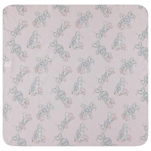 Disney Baby 4-Pack Receiving Blankets — 100% Cotton Flannel, 28" x 28" — Available in Mickey, Minnie, Pooh, Stitch or Angel — Soft Swaddle, Burp & Stroller Blankets — Gift-Ready with Ribbon Bow - color: Minnie Mouse Simply Cute