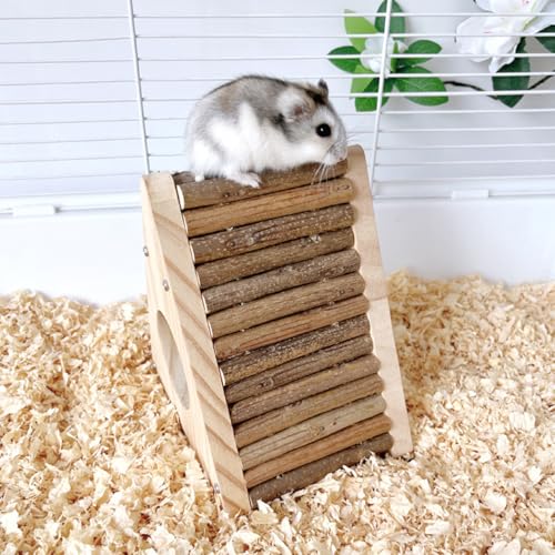 Hamster Hideout- Small Animal Bed Hut House Habitats, Cage Decor for Mice Gerbils - size: HutHouse